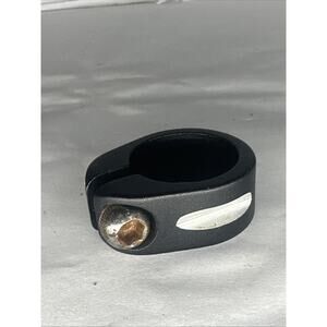 BLACK/SILVER SEAT CLAMP 1 1/8" BICYCLE BIKE